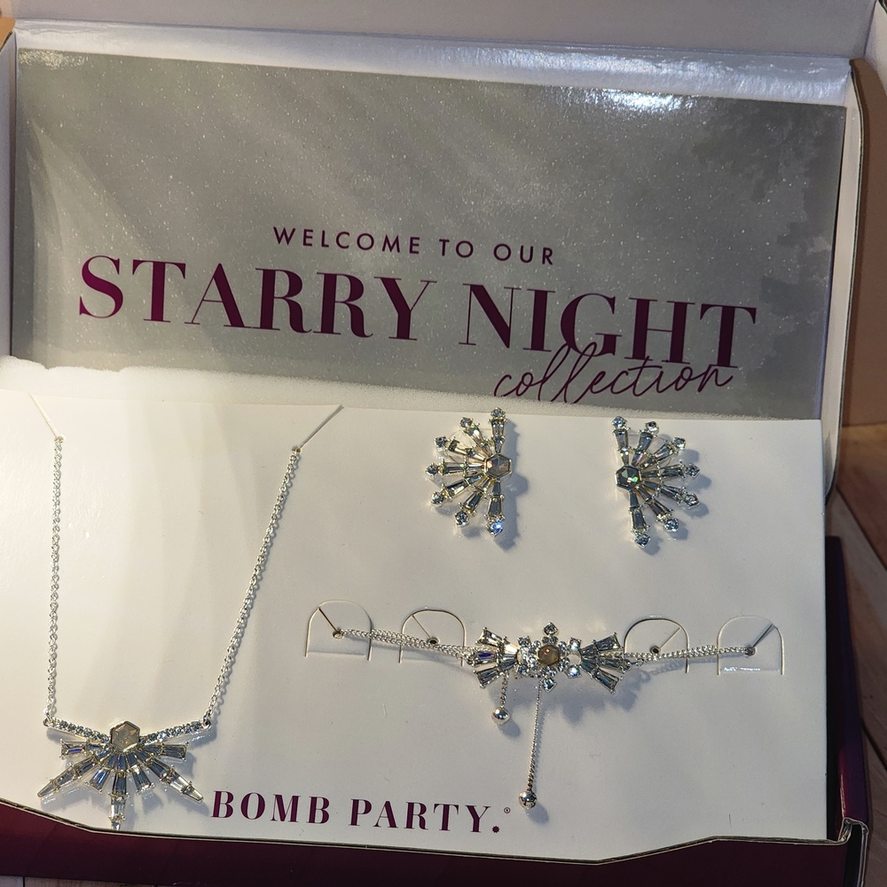 Bomb Party Starry Night Jewelry Set - Silver